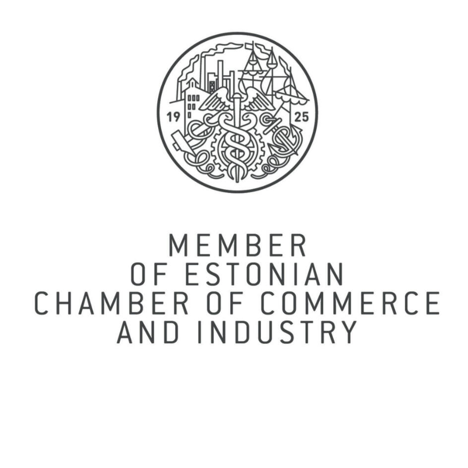 Member of the Estonian Chamber of Commerce and Industry Member of the Estonian Chamber of Commerce and Industry
